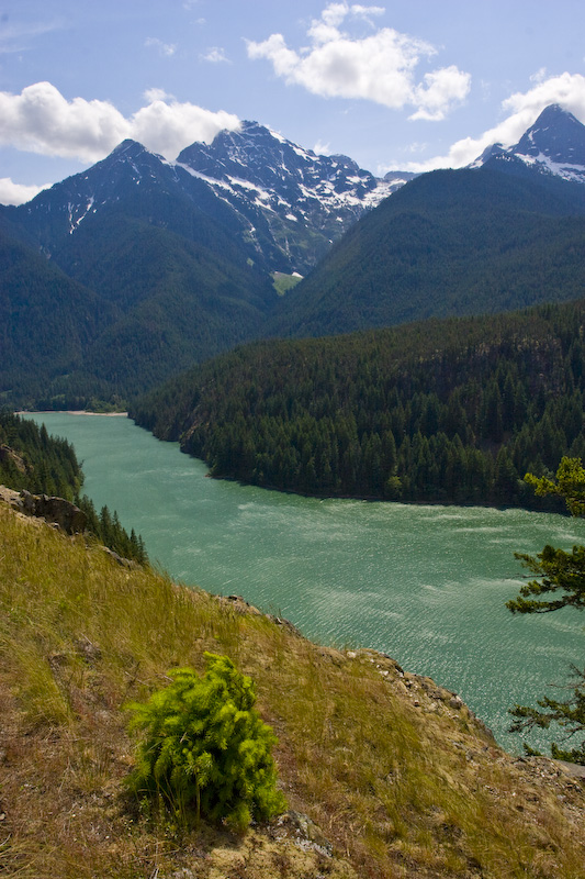 Colonial Peak Rising Above Thunder Arm Of DIablo Lake